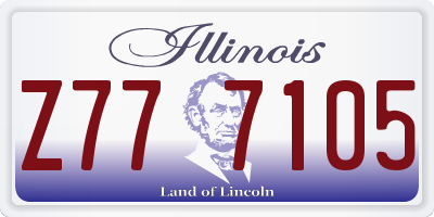 IL license plate Z777105