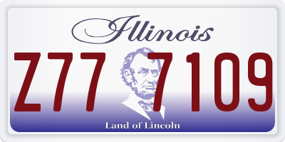 IL license plate Z777109