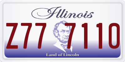 IL license plate Z777110