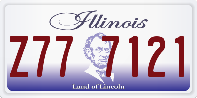 IL license plate Z777121