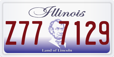 IL license plate Z777129