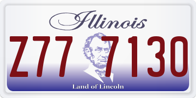 IL license plate Z777130
