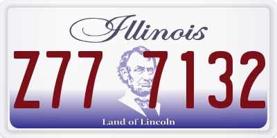 IL license plate Z777132