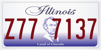 IL license plate Z777137