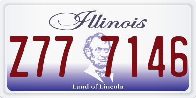 IL license plate Z777146