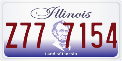 IL license plate Z777154