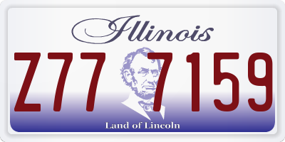 IL license plate Z777159