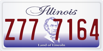 IL license plate Z777164