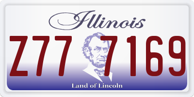 IL license plate Z777169