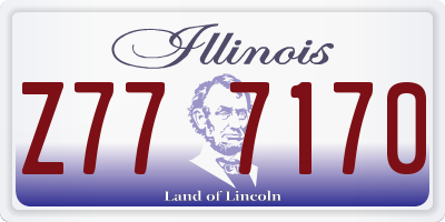 IL license plate Z777170