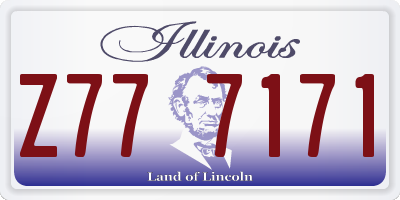 IL license plate Z777171