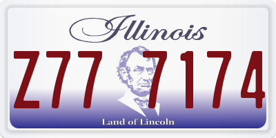 IL license plate Z777174