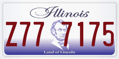 IL license plate Z777175