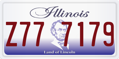 IL license plate Z777179