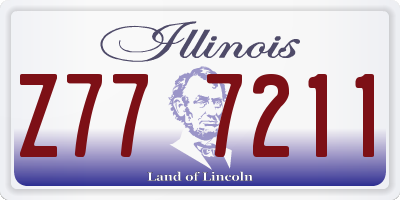 IL license plate Z777211
