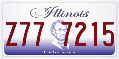 IL license plate Z777215