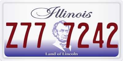 IL license plate Z777242