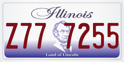 IL license plate Z777255
