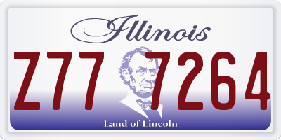 IL license plate Z777264