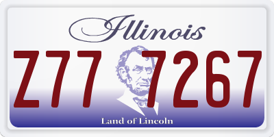 IL license plate Z777267