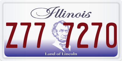 IL license plate Z777270