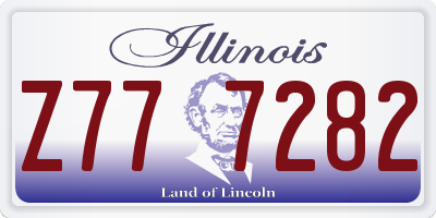 IL license plate Z777282