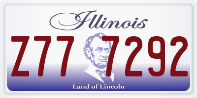 IL license plate Z777292