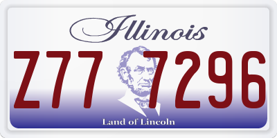 IL license plate Z777296