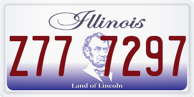 IL license plate Z777297