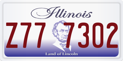 IL license plate Z777302