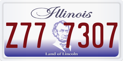 IL license plate Z777307