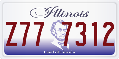 IL license plate Z777312