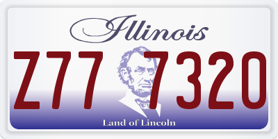 IL license plate Z777320