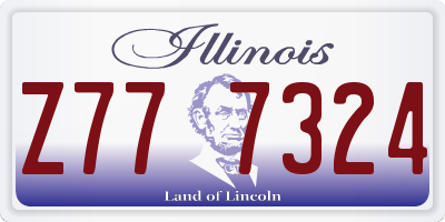 IL license plate Z777324