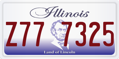 IL license plate Z777325