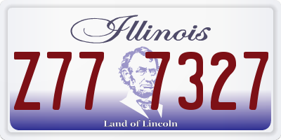 IL license plate Z777327