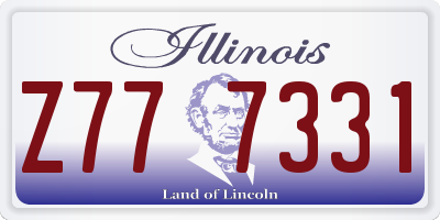 IL license plate Z777331
