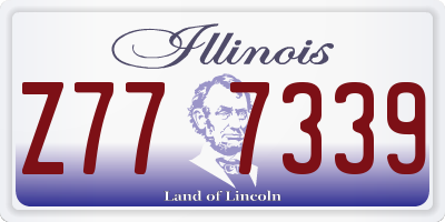 IL license plate Z777339