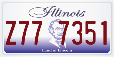 IL license plate Z777351