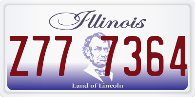 IL license plate Z777364
