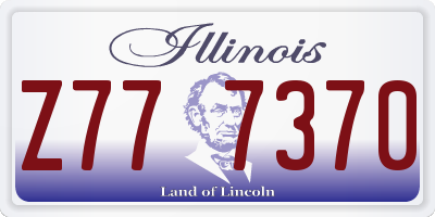 IL license plate Z777370