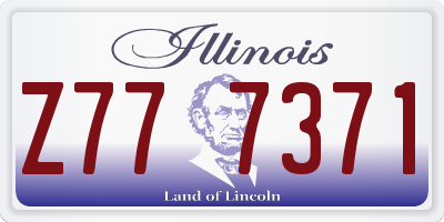 IL license plate Z777371