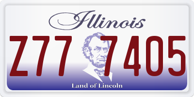 IL license plate Z777405