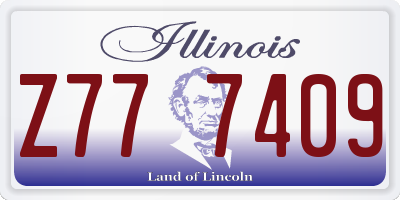 IL license plate Z777409