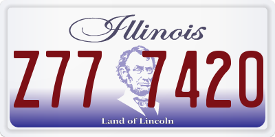 IL license plate Z777420