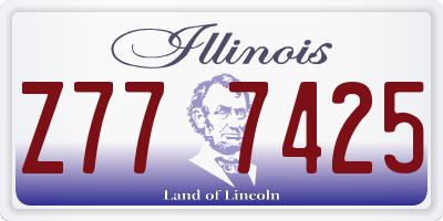 IL license plate Z777425