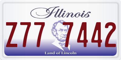 IL license plate Z777442