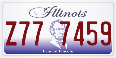 IL license plate Z777459