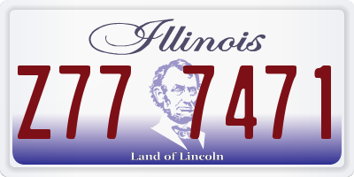 IL license plate Z777471