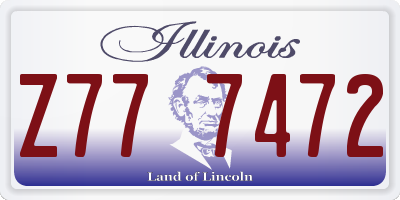 IL license plate Z777472